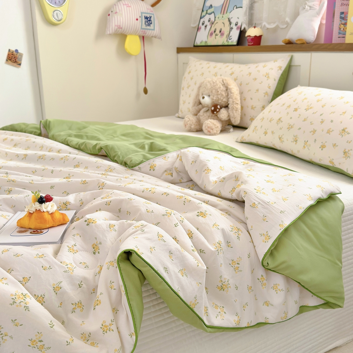 91家纺网 家纺一手货源 找家纺 （总）铺尚美家纺 2026新款A类水洗双层纱大豆夏被子被芯