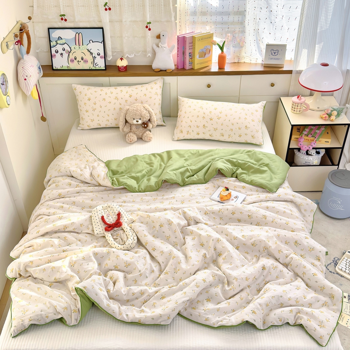 91家纺网 家纺一手货源 找家纺 （总）铺尚美家纺 2026新款A类水洗双层纱大豆夏被子被芯