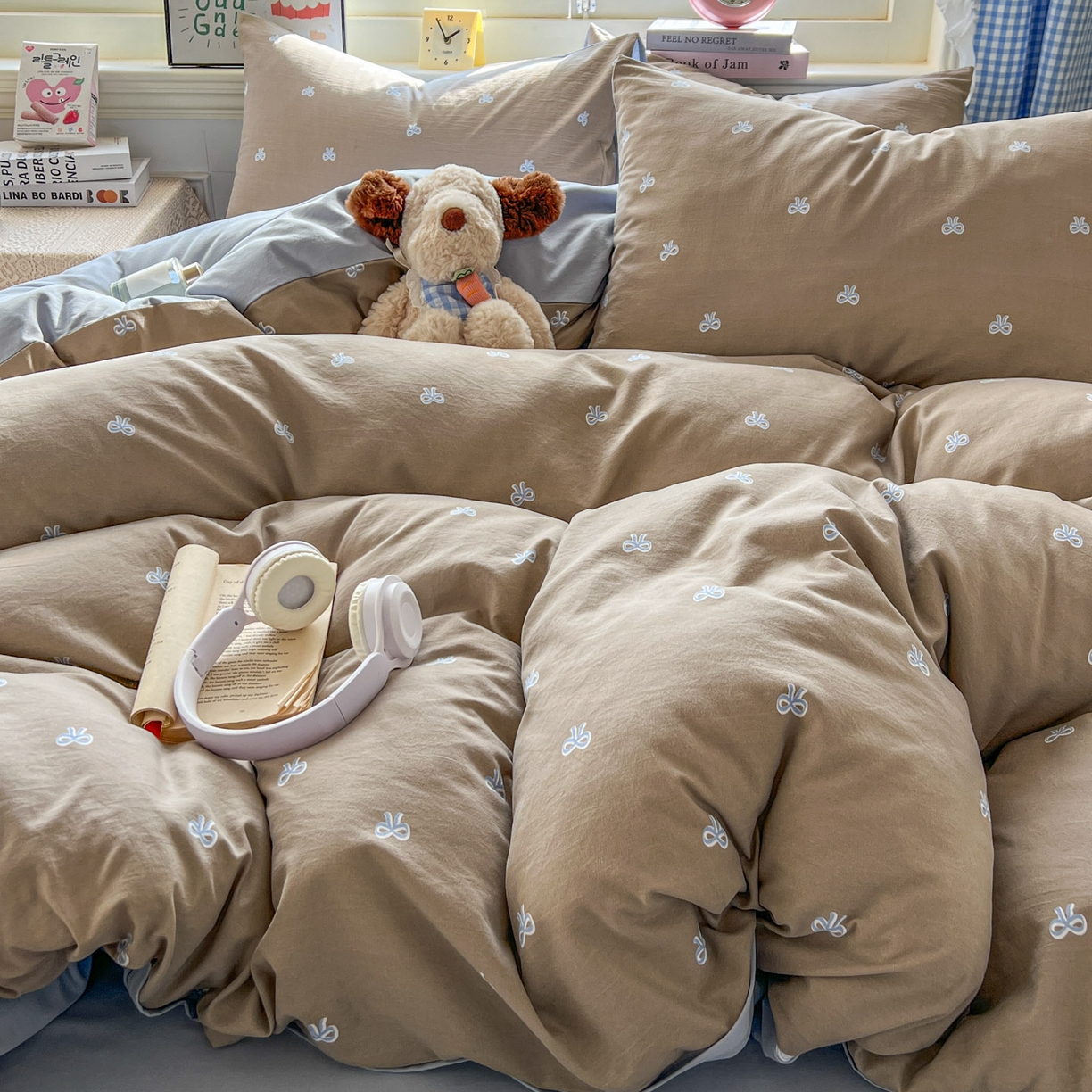 91家纺网 家纺一手货源 找家纺 暖伊家居 2026新款澳洲原单仿棉布袋四件套 清叙