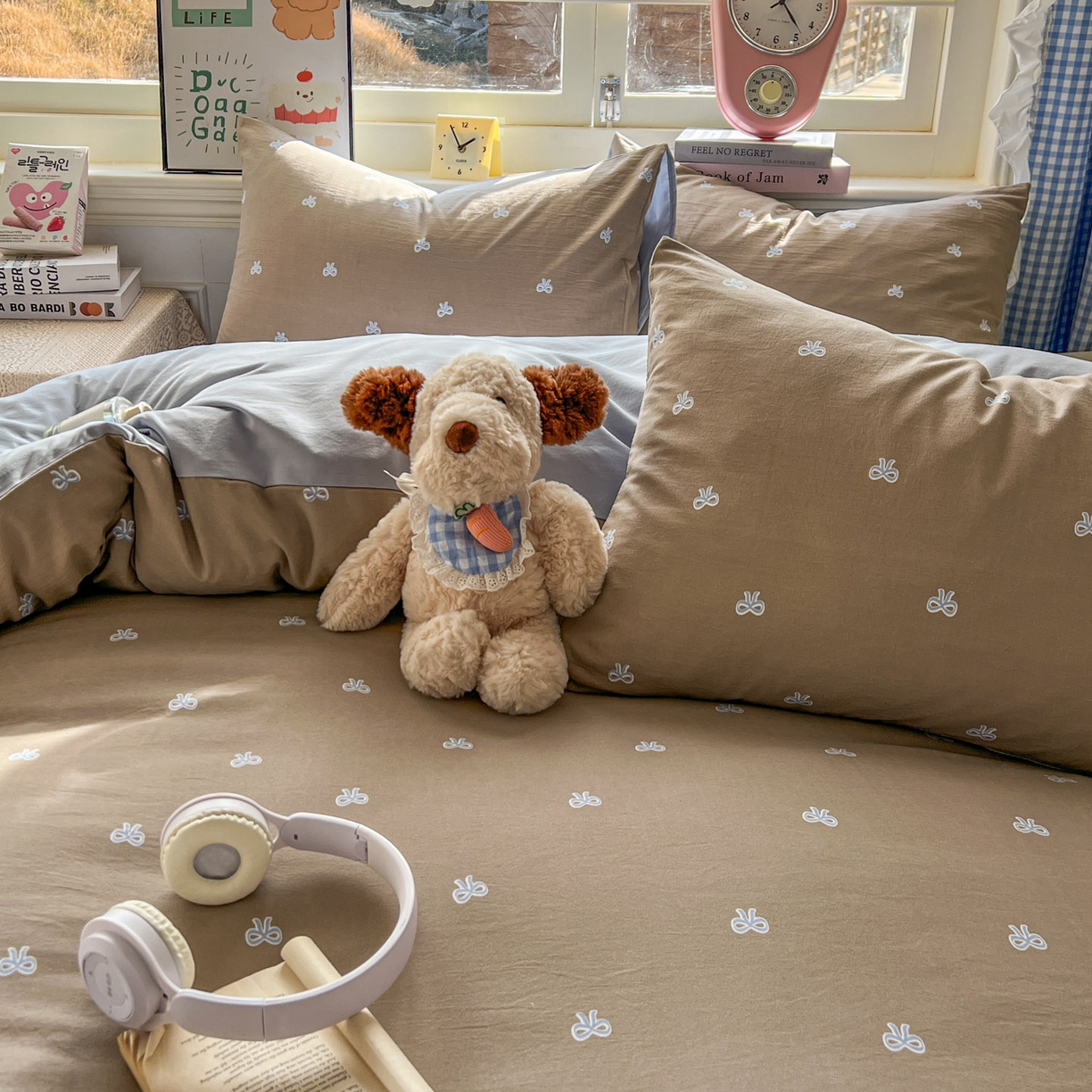 91家纺网 家纺一手货源 找家纺 暖伊家居 2026新款澳洲原单仿棉布袋四件套 清叙