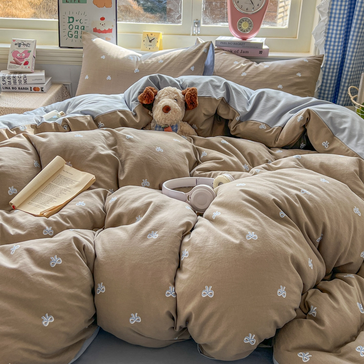 91家纺网 家纺一手货源 找家纺 暖伊家居 2026新款澳洲原单仿棉布袋四件套 清叙