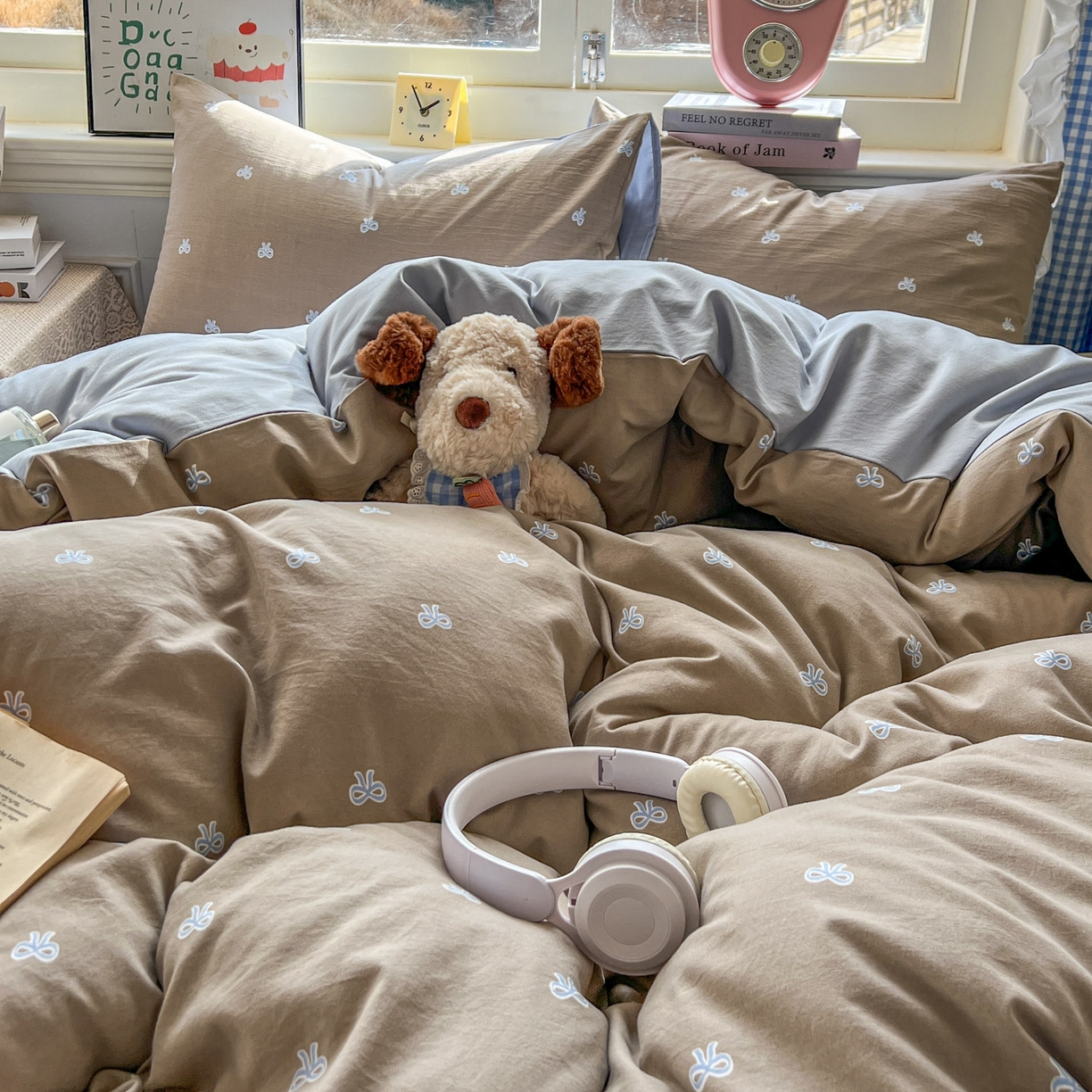 91家纺网 家纺一手货源 找家纺 暖伊家居 2026新款澳洲原单仿棉布袋四件套 清叙