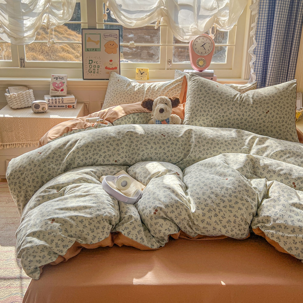 91家纺网 家纺一手货源 找家纺 暖伊家居 2026新款澳洲原单仿棉布袋四件套 樱花集