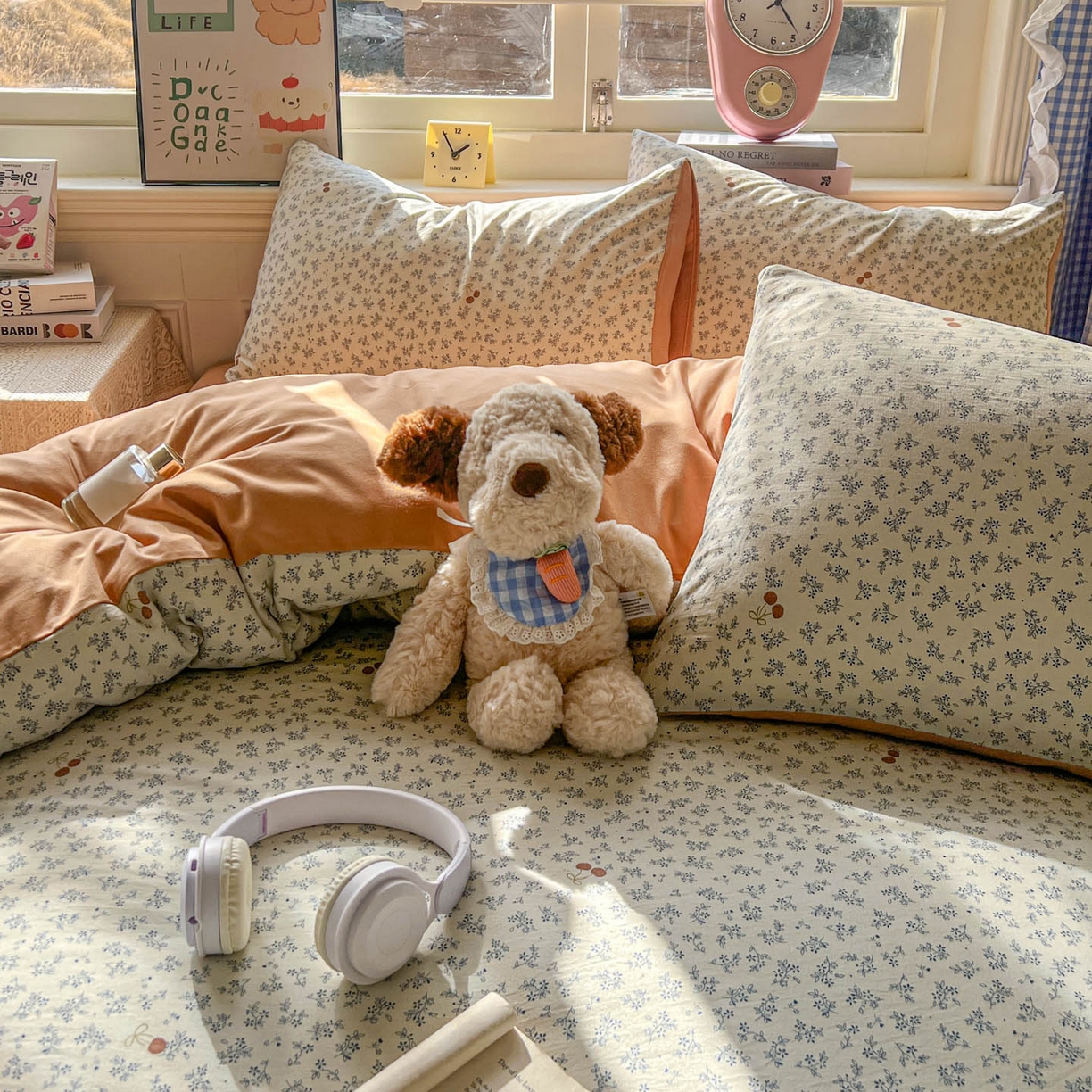 91家纺网 家纺一手货源 找家纺 暖伊家居 2026新款澳洲原单仿棉布袋四件套 樱花集