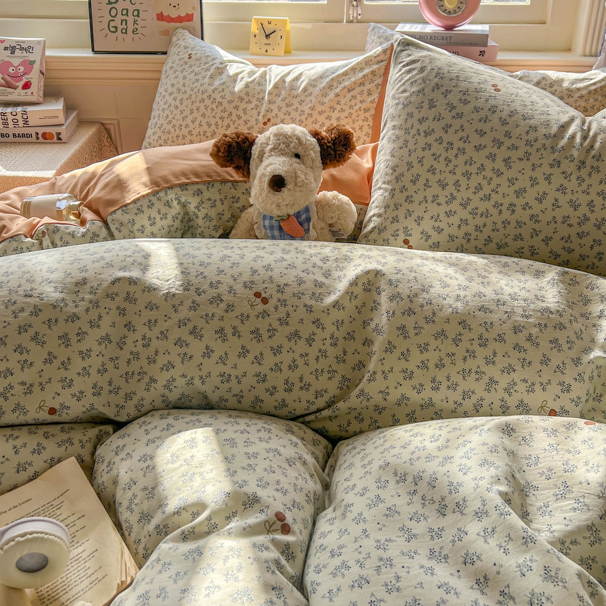 91家纺网 家纺一手货源 找家纺 暖伊家居 2026新款澳洲原单仿棉布袋四件套 樱花集