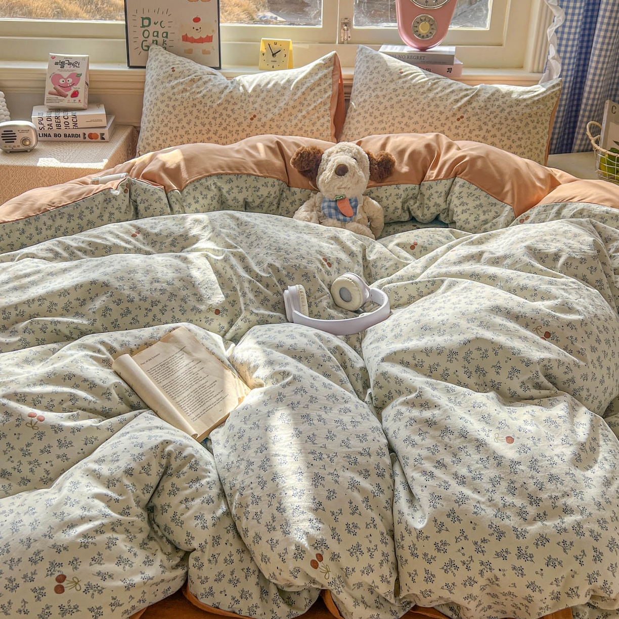 91家纺网 家纺一手货源 找家纺 暖伊家居 2026新款澳洲原单仿棉布袋四件套 樱花集