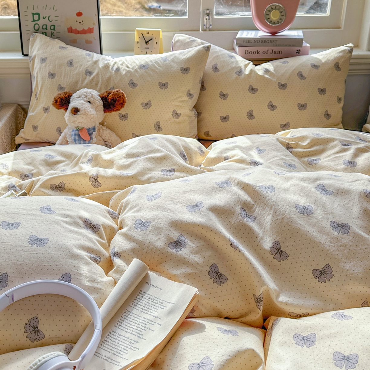 91家纺网 家纺一手货源 找家纺 暖伊家居 2026新款澳洲原单仿棉布袋四件套 紫蝶