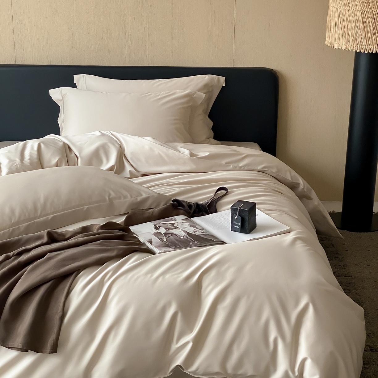 91家纺网 家纺一手货源 找家纺 赫帛 2026新款60支pro加密新疆长绒棉全棉纯棉单被套被套单件单品被套-实拍 浅玉色