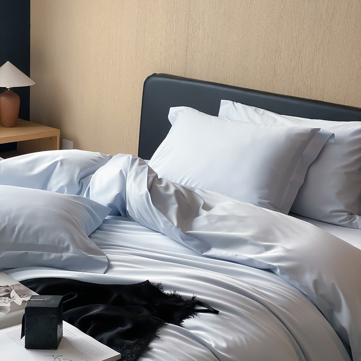 91家纺网 家纺一手货源 找家纺 赫帛 2026新款60支pro加密新疆长绒棉全棉纯棉单被套被套单件单品被套-实拍 婴儿蓝