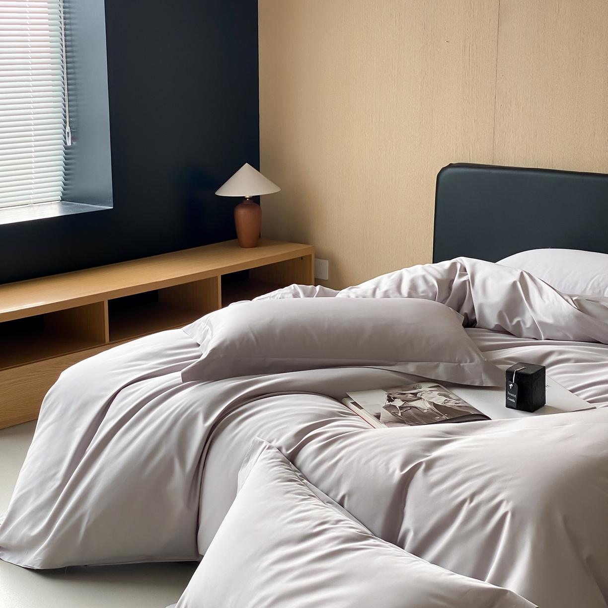 91家纺网 家纺一手货源 找家纺 赫帛 2026新款60支pro加密新疆长绒棉全棉纯棉单被套被套单件单品被套-实拍 藕灰色