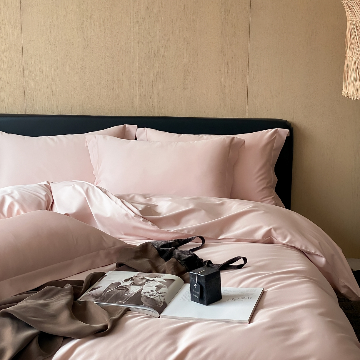 91家纺网 家纺一手货源 找家纺 赫帛 2026新款60支pro加密新疆长绒棉全棉纯棉单被套被套单件单品被套-实拍 蜜桃粉