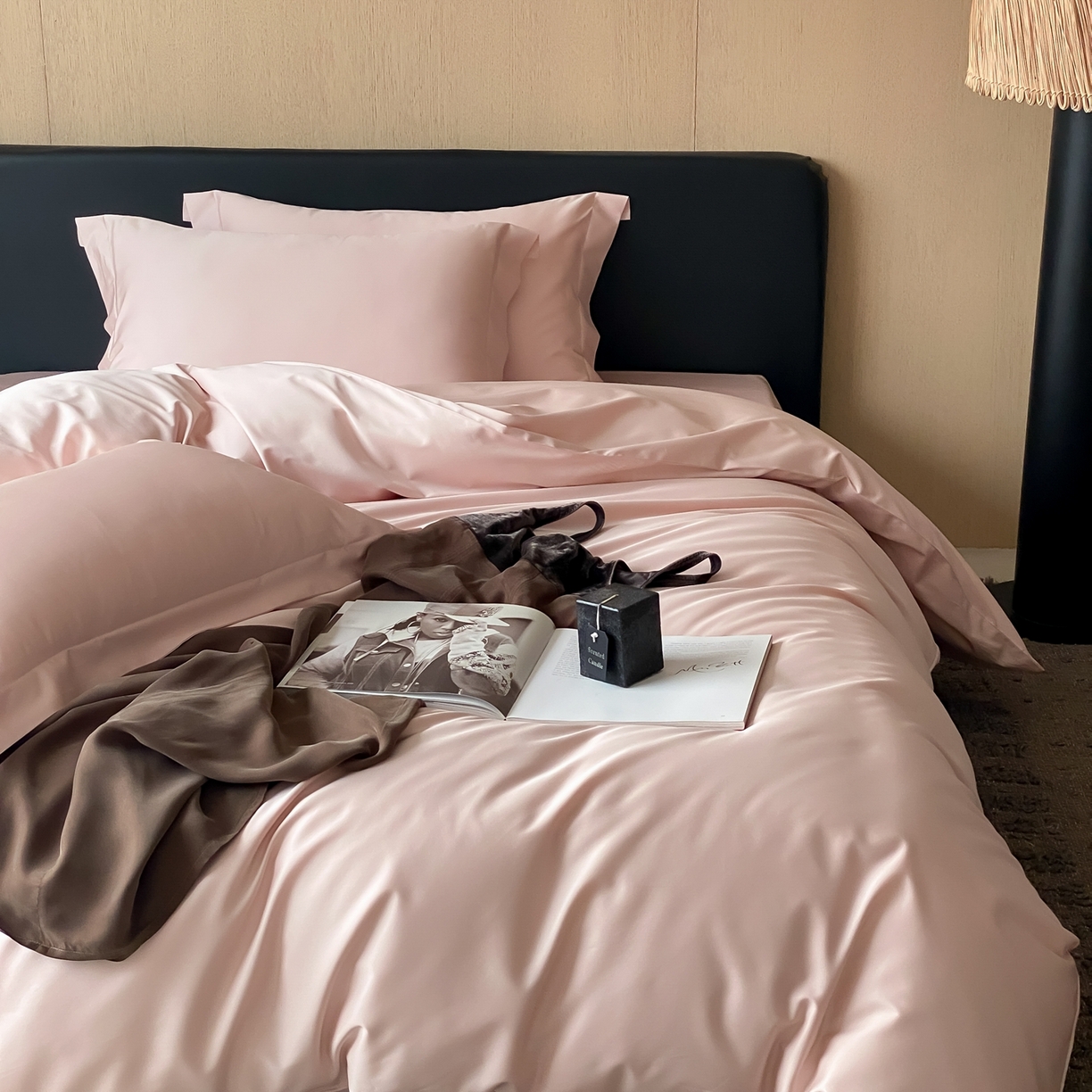 91家纺网 家纺一手货源 找家纺 赫帛 2026新款60支pro加密新疆长绒棉全棉纯棉单被套被套单件单品被套-实拍 蜜桃粉