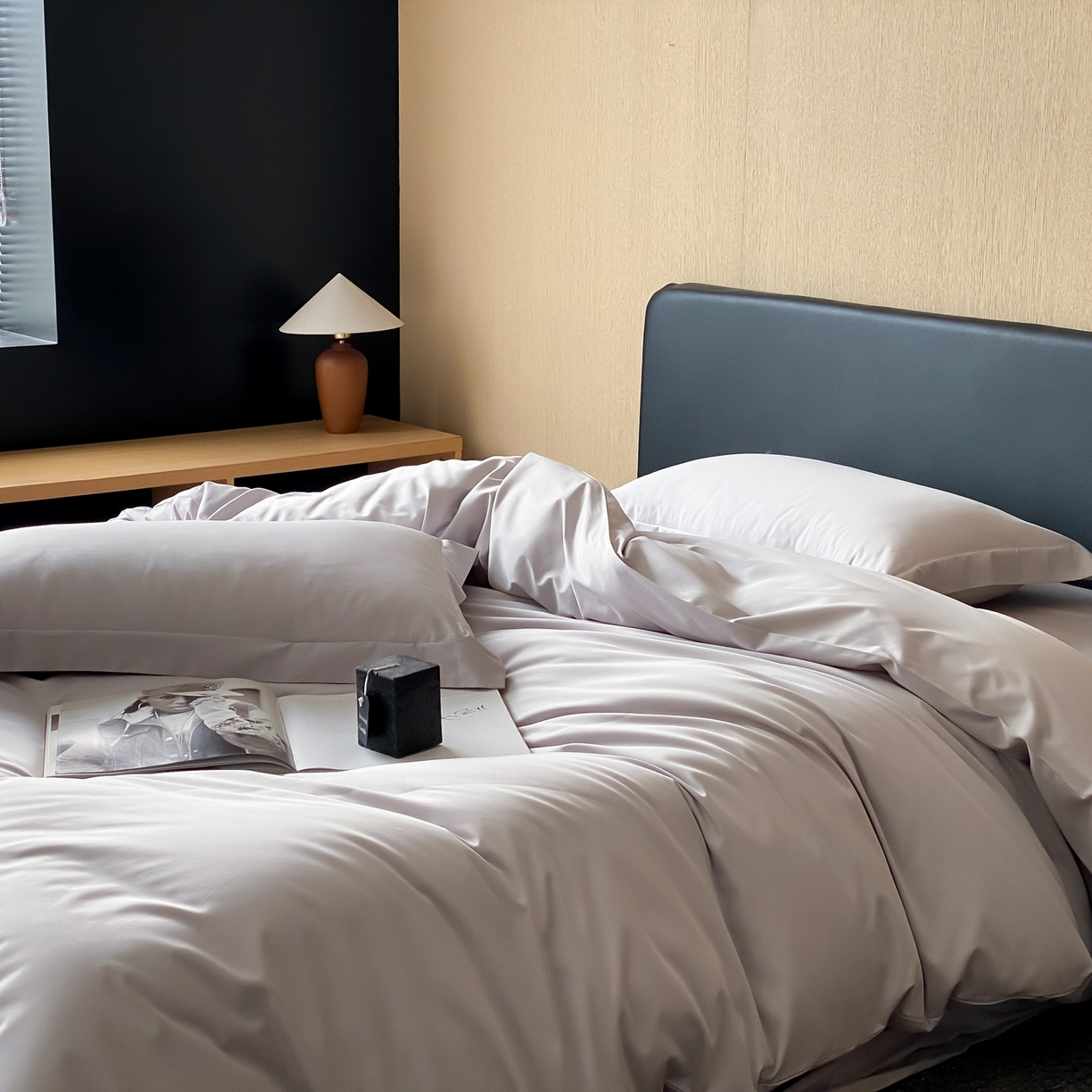 91家纺网 家纺一手货源 找家纺 赫帛 2026新款60支pro加密新疆长绒棉全棉纯棉单被套被套单件单品被套-实拍 藕灰色