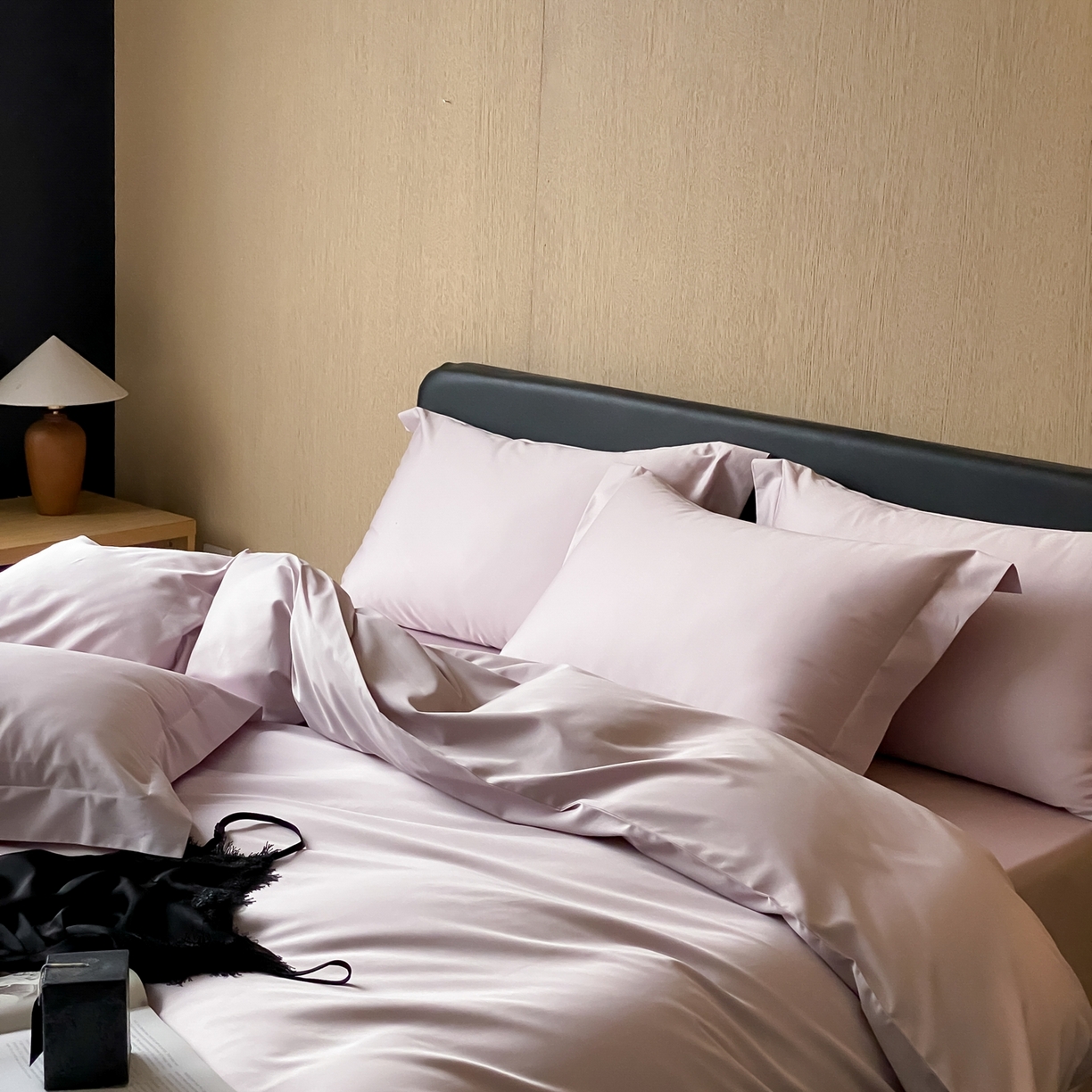 91家纺网 家纺一手货源 找家纺 赫帛 2026新款60支pro加密新疆长绒棉全棉纯棉单被套被套单件单品被套-实拍 淡雅紫