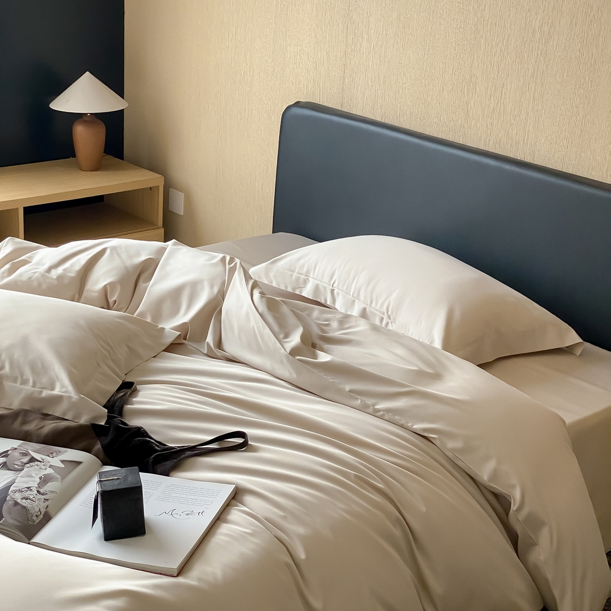 91家纺网 家纺一手货源 找家纺 赫帛 2026新款60支pro加密新疆长绒棉全棉纯棉单被套被套单件单品被套-实拍 浅玉色