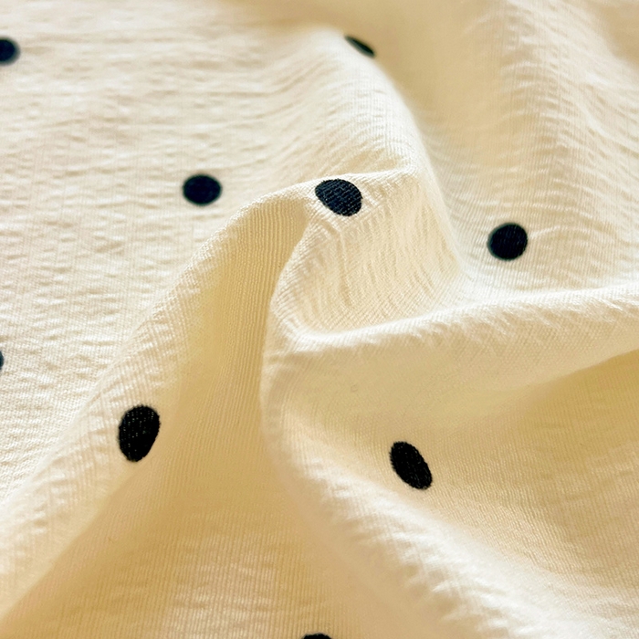 91家纺网 家纺一手货源 找家纺 优选良品 2025新款ins小清新木棉双层纱印花床笠床垫保护罩枕套三件套 小点点