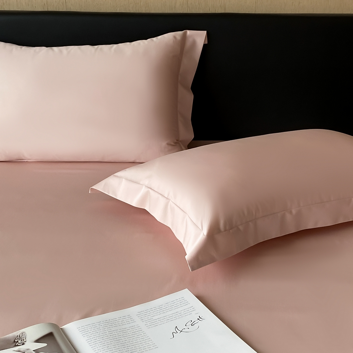 91家纺网 家纺一手货源 找家纺 赫帛 2026新款60支pro加密新疆长绒棉全棉纯棉单床单床单单件单品床单-实拍 蜜桃粉