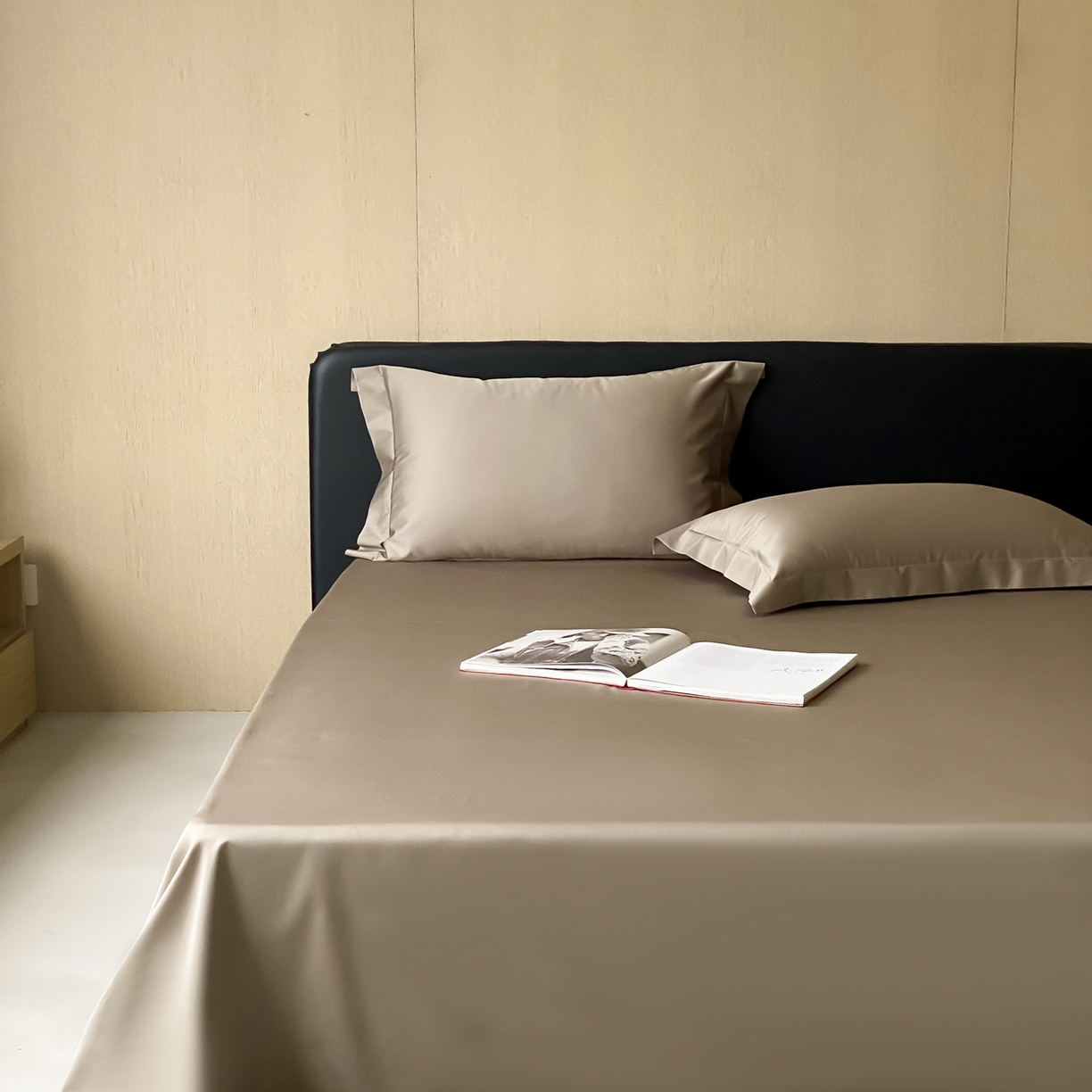 91家纺网 家纺一手货源 找家纺 赫帛 2026新款60支pro加密新疆长绒棉全棉纯棉单床单床单单件单品床单-实拍 沙土棕