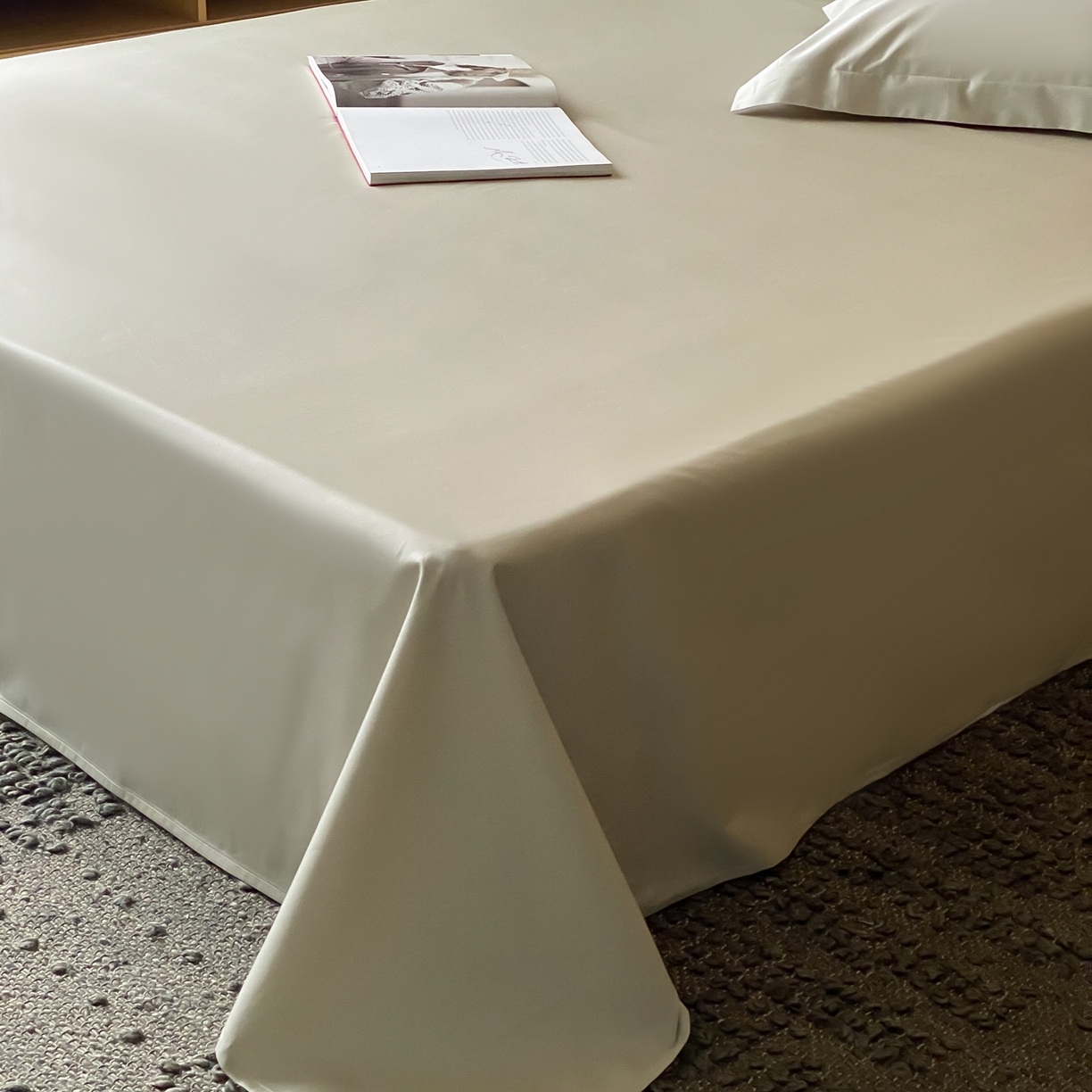 91家纺网 家纺一手货源 找家纺 赫帛 2026新款60支pro加密新疆长绒棉全棉纯棉单床单床单单件单品床单-实拍 嫩芽绿