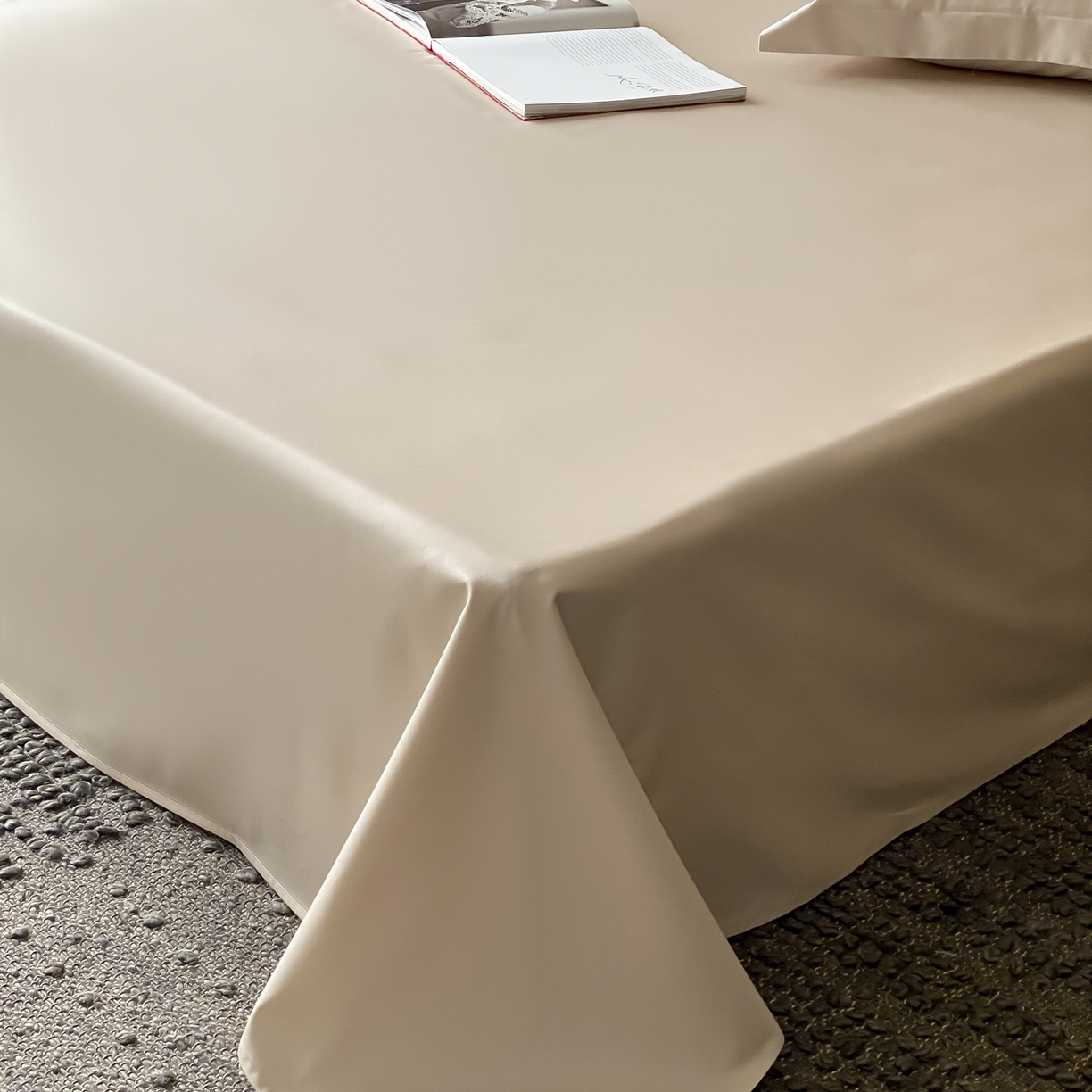 91家纺网 家纺一手货源 找家纺 赫帛 2026新款60支pro加密新疆长绒棉全棉纯棉单床单床单单件单品床单-实拍 浅玉色