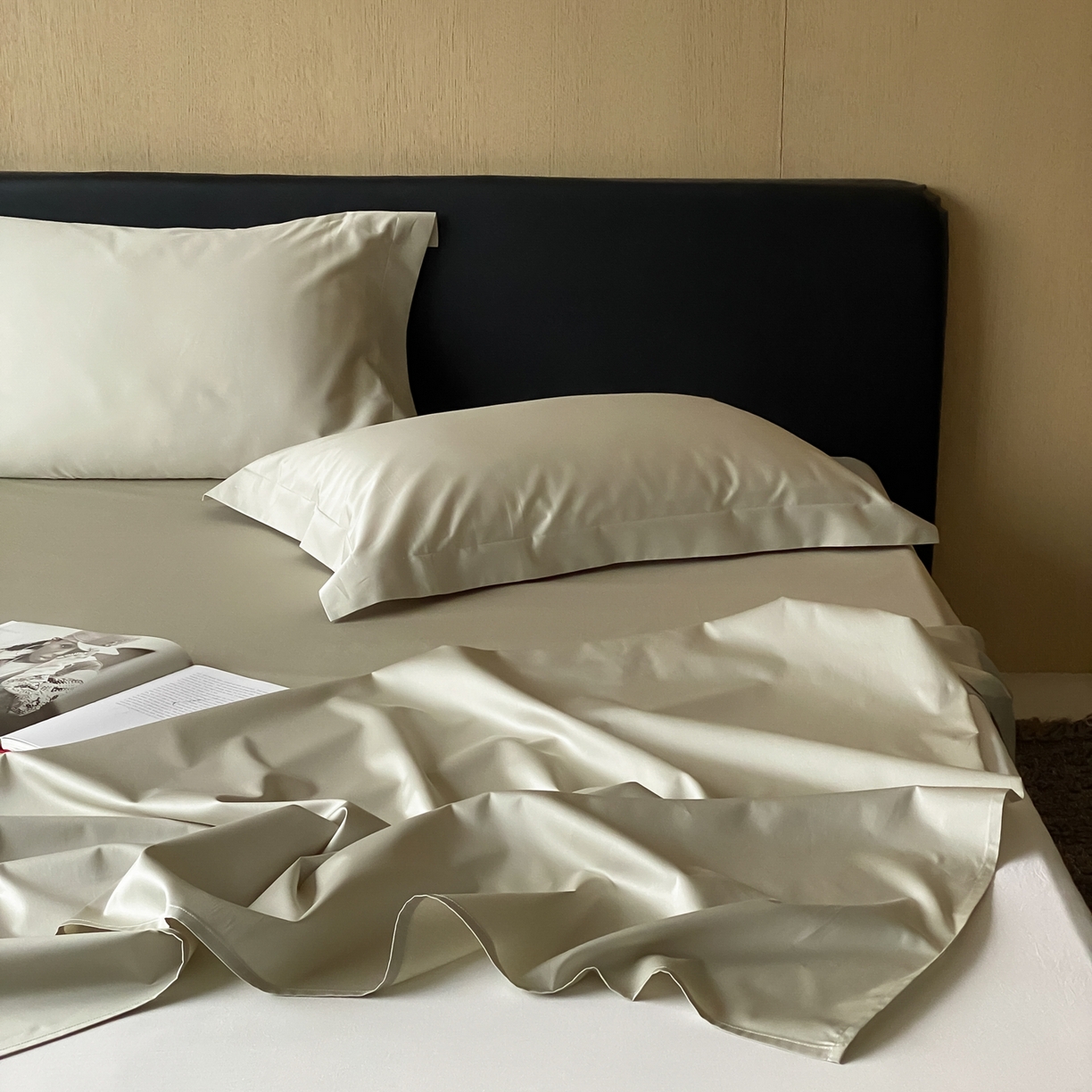 91家纺网 家纺一手货源 找家纺 赫帛 2026新款60支pro加密新疆长绒棉全棉纯棉单床单床单单件单品床单-实拍 嫩芽绿