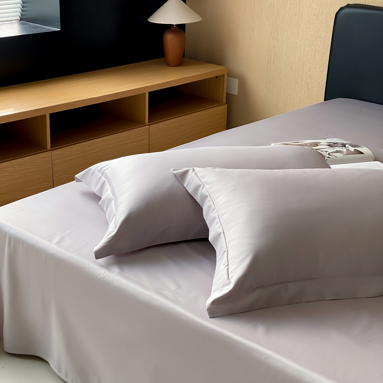 91家纺网 家纺一手货源 找家纺 赫帛 2026新款60支pro加密新疆长绒棉全棉纯棉单床单床单单件单品床单-实拍 藕灰色