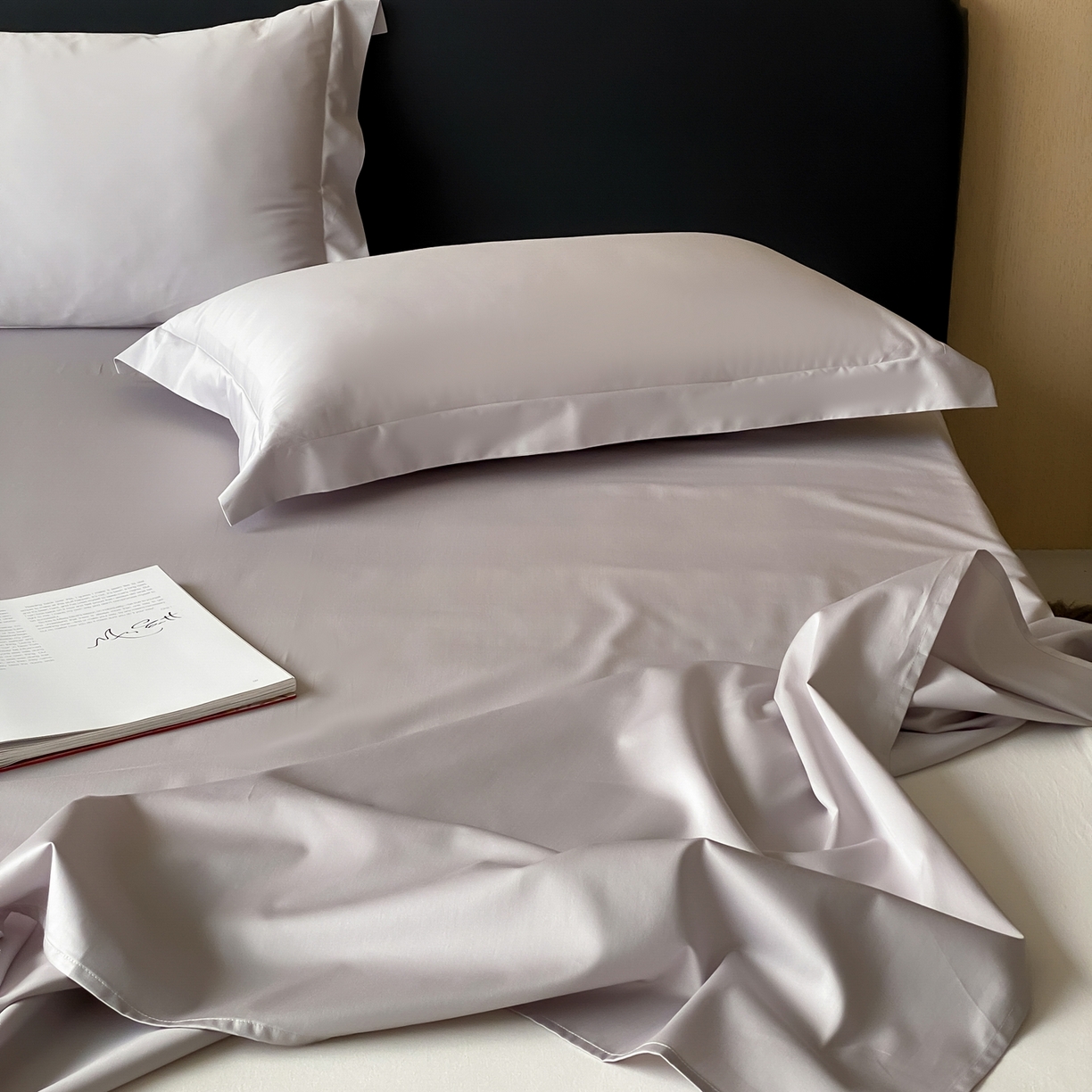 91家纺网 家纺一手货源 找家纺 赫帛 2026新款60支pro加密新疆长绒棉全棉纯棉单床单床单单件单品床单-实拍 藕灰色