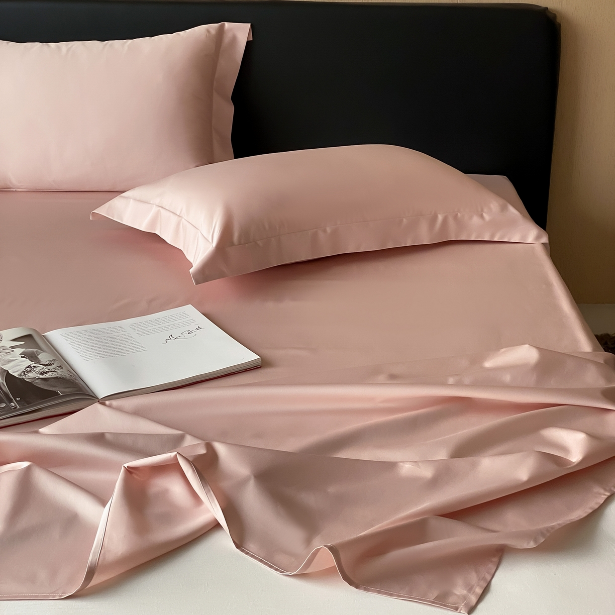 91家纺网 家纺一手货源 找家纺 赫帛 2026新款60支pro加密新疆长绒棉全棉纯棉单床单床单单件单品床单-实拍 蜜桃粉