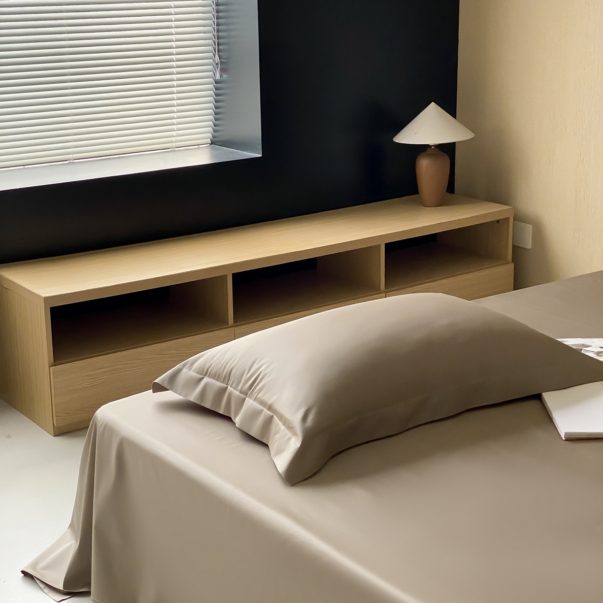 91家纺网 家纺一手货源 找家纺 赫帛 2026新款60支pro加密新疆长绒棉全棉纯棉单床单床单单件单品床单-实拍 沙土棕