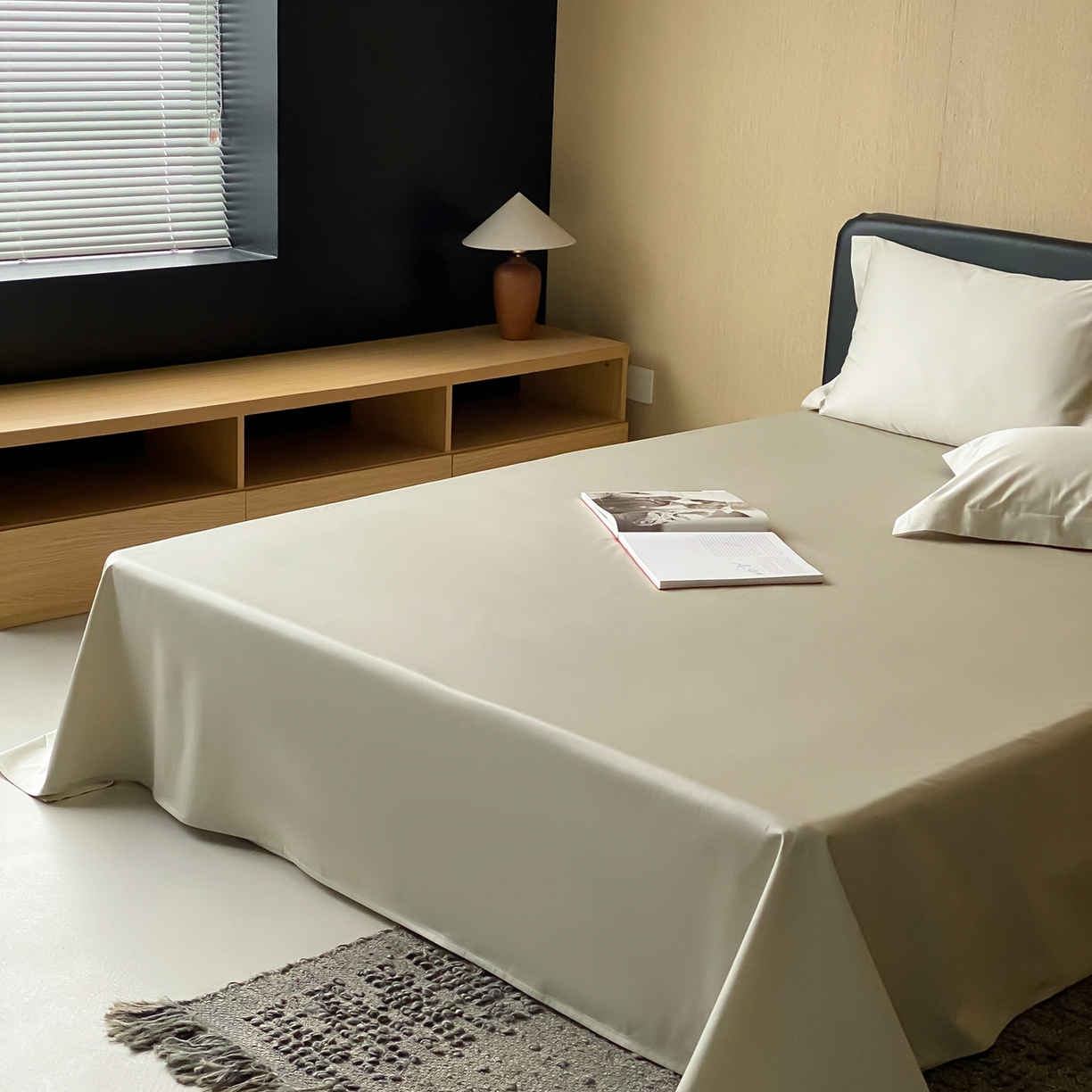 91家纺网 家纺一手货源 找家纺 赫帛 2026新款60支pro加密新疆长绒棉全棉纯棉单床单床单单件单品床单-实拍 嫩芽绿