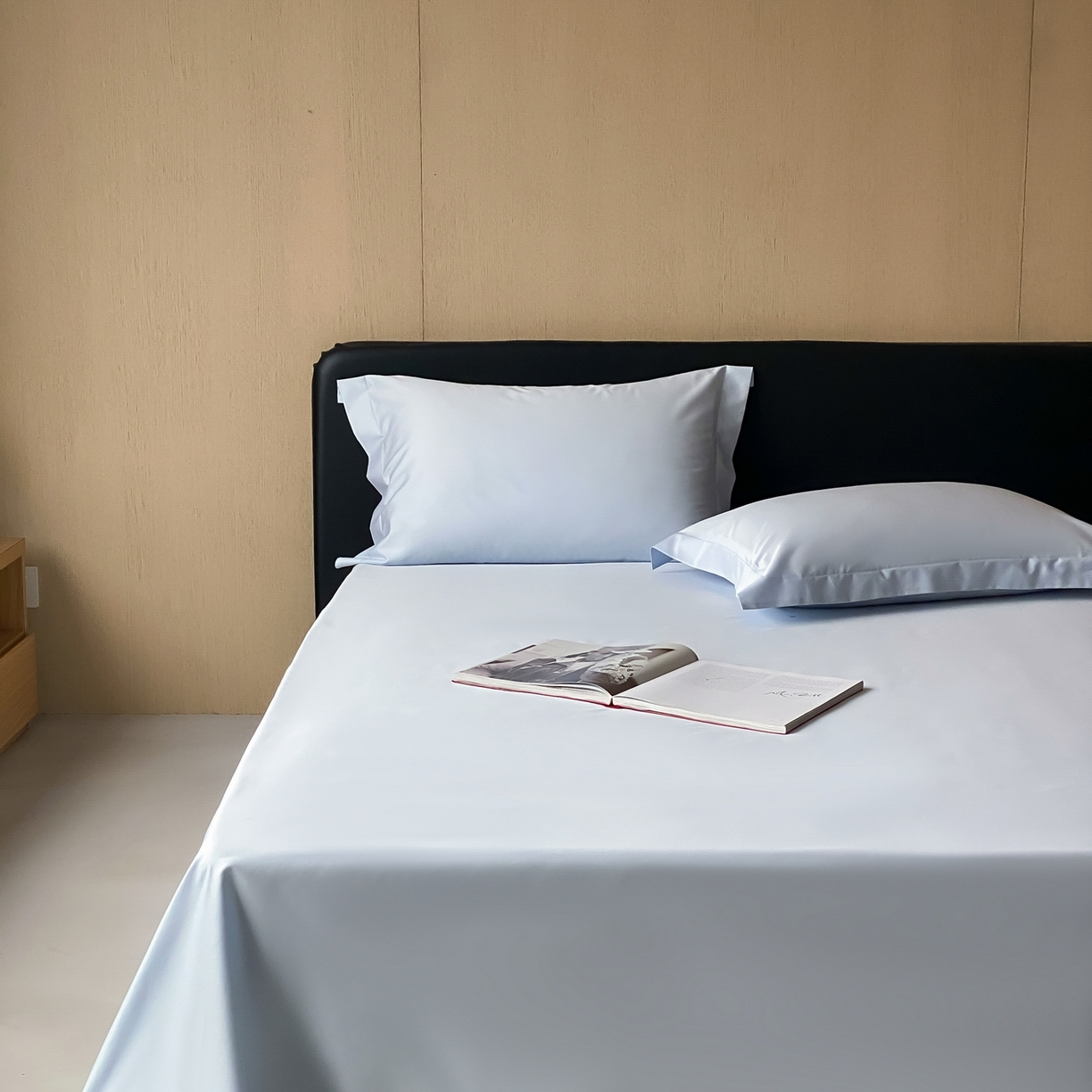 91家纺网 家纺一手货源 找家纺 赫帛 2026新款60支pro加密新疆长绒棉全棉纯棉单床单床单单件单品床单-实拍 婴儿蓝