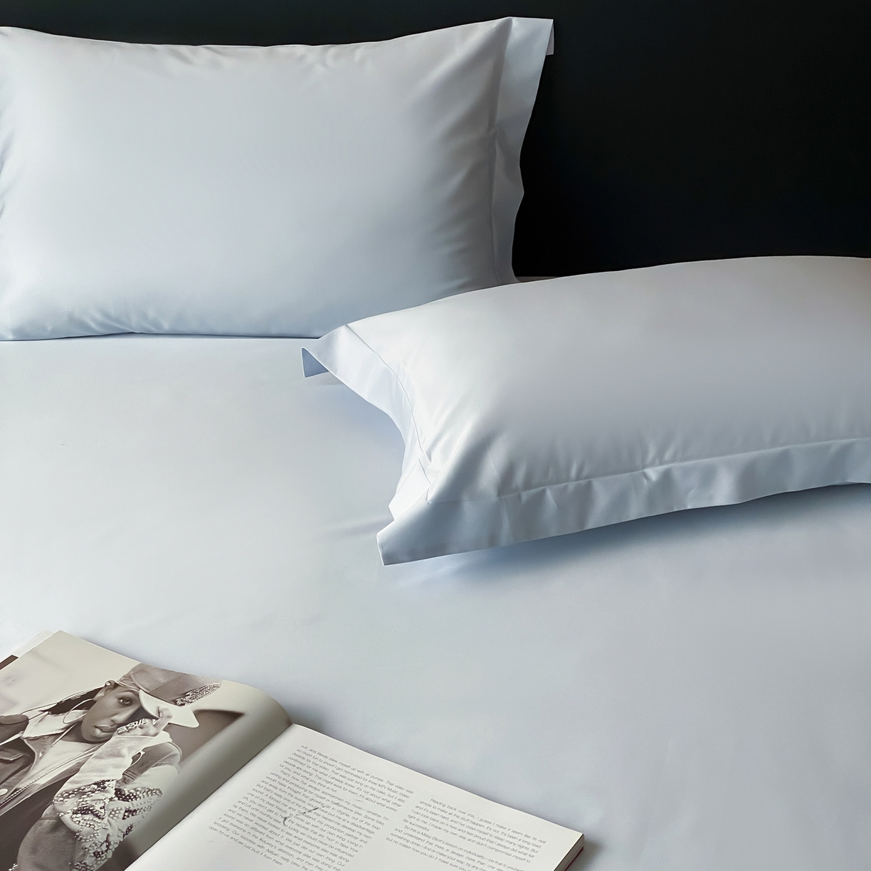 91家纺网 家纺一手货源 找家纺 赫帛 2026新款60支pro加密新疆长绒棉全棉纯棉单床单床单单件单品床单-实拍 婴儿蓝