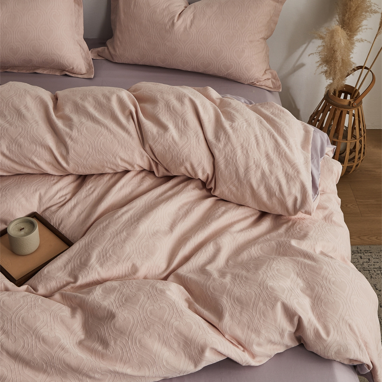 91家纺网 家纺一手货源 找家纺 （总）顾家家居 2026新款AB面全棉厚织提花四件套