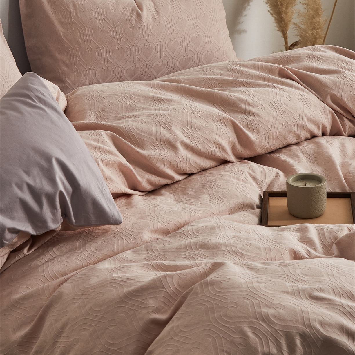 91家纺网 家纺一手货源 找家纺 （总）顾家家居 2026新款AB面全棉厚织提花四件套