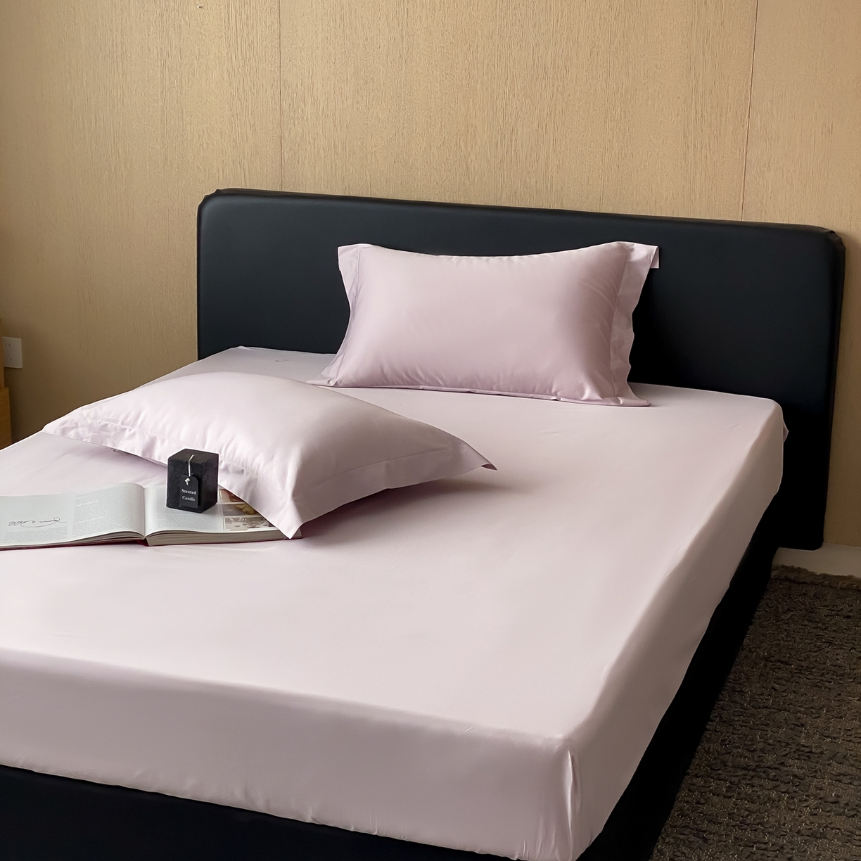 91家纺网 家纺一手货源 找家纺 （总）赫帛 2026新款60支pro加密新疆长绒棉全棉纯棉单床笠床笠单件单品床笠-实拍