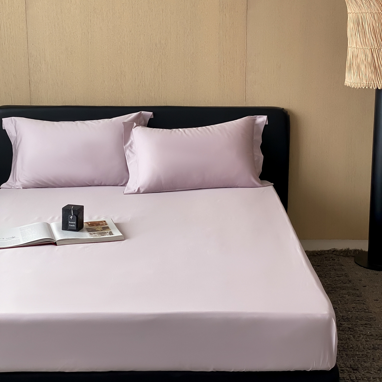 91家纺网 家纺一手货源 找家纺 （总）赫帛 2026新款60支pro加密新疆长绒棉全棉纯棉单床笠床笠单件单品床笠-实拍