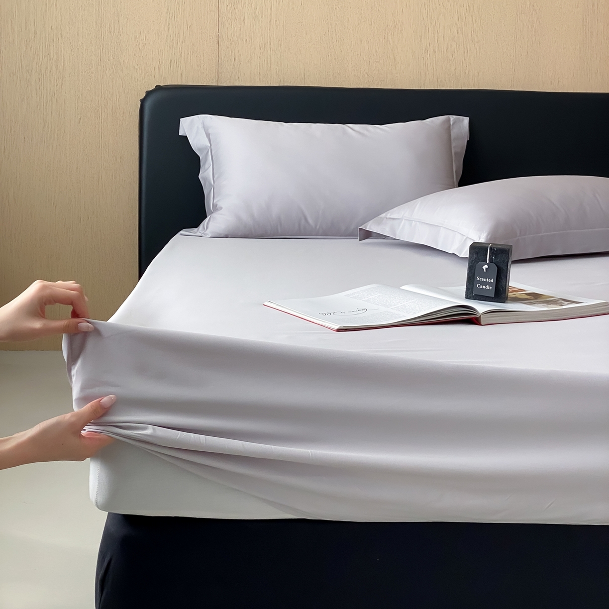 91家纺网 家纺一手货源 找家纺 （总）赫帛 2026新款60支pro加密新疆长绒棉全棉纯棉单床笠床笠单件单品床笠-实拍