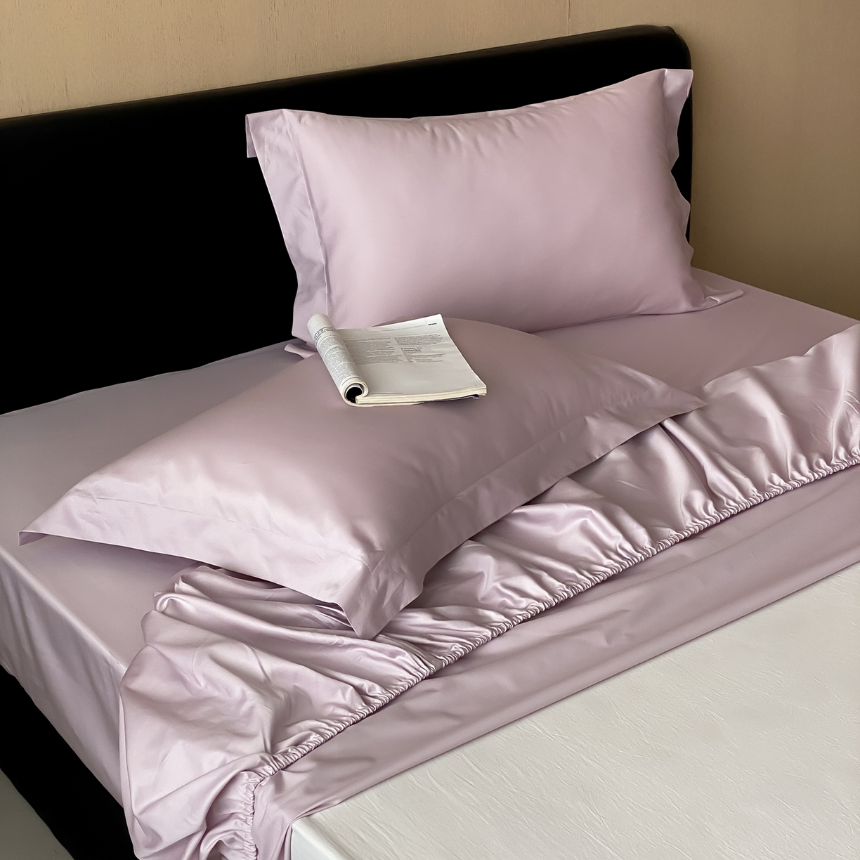 91家纺网 家纺一手货源 找家纺 （总）赫帛 2026新款60支pro加密新疆长绒棉全棉纯棉单床笠床笠单件单品床笠-实拍