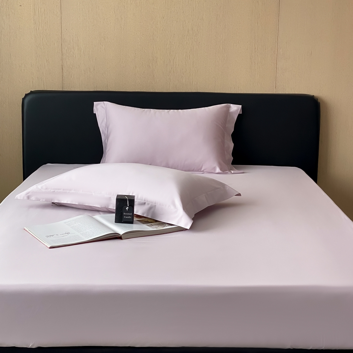 91家纺网 家纺一手货源 找家纺 赫帛 2026新款60支pro加密新疆长绒棉全棉纯棉单床笠床笠单件单品床笠-实拍 淡雅紫