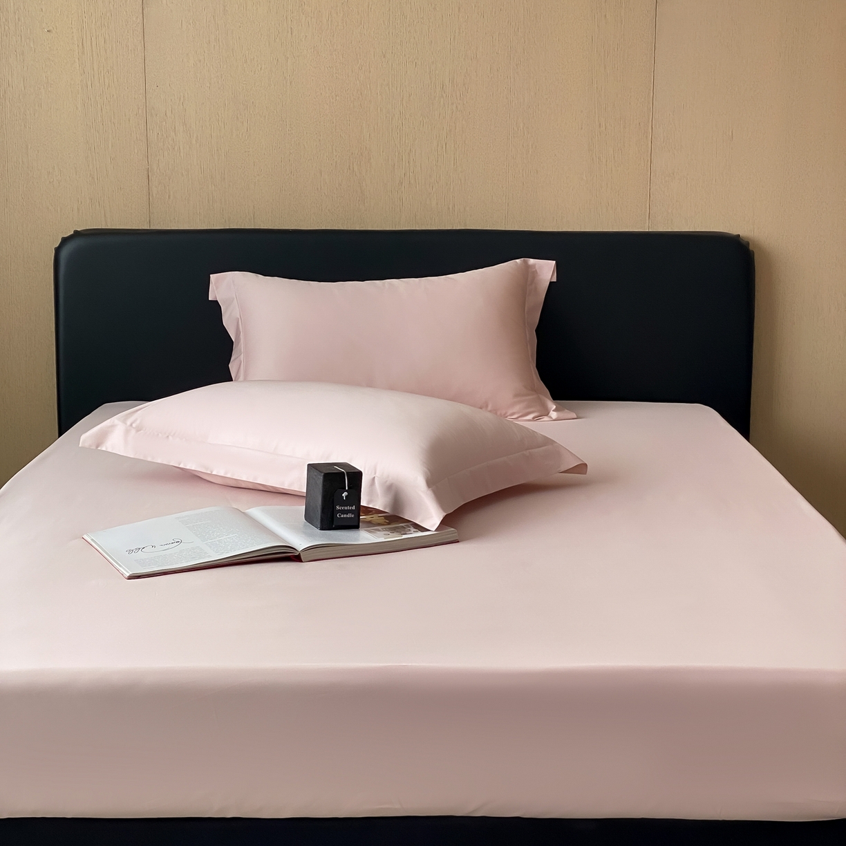 91家纺网 家纺一手货源 找家纺 赫帛 2026新款60支pro加密新疆长绒棉全棉纯棉单床笠床笠单件单品床笠-实拍 蜜桃粉