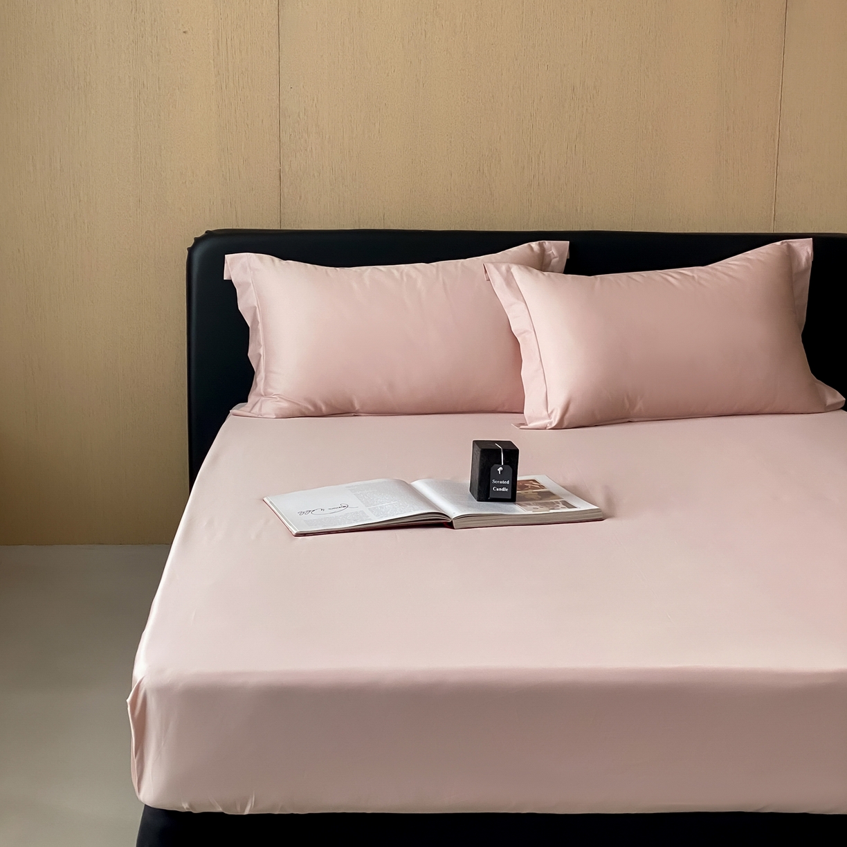 91家纺网 家纺一手货源 找家纺 赫帛 2026新款60支pro加密新疆长绒棉全棉纯棉单床笠床笠单件单品床笠-实拍 蜜桃粉