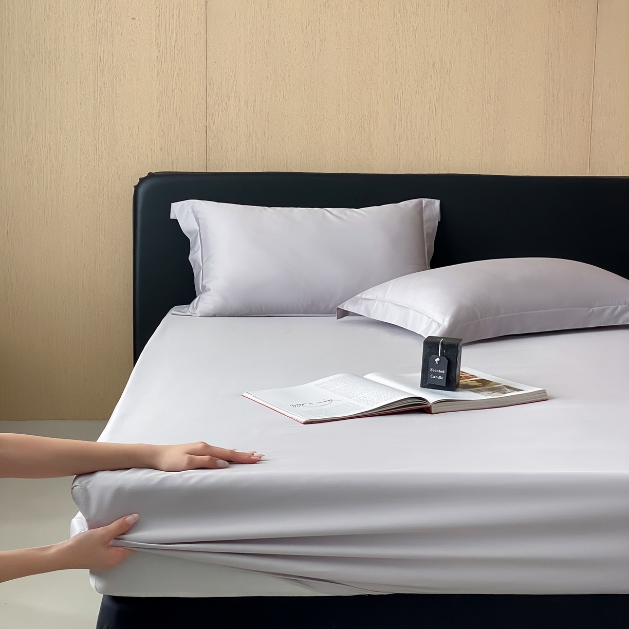 91家纺网 家纺一手货源 找家纺 赫帛 2026新款60支pro加密新疆长绒棉全棉纯棉单床笠床笠单件单品床笠-实拍 藕灰色