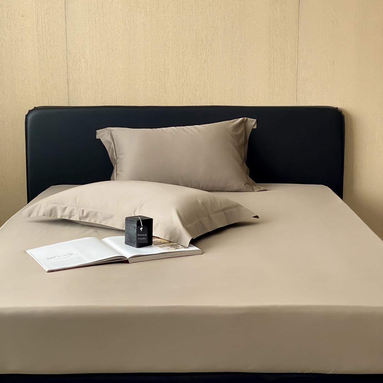 91家纺网 家纺一手货源 找家纺 赫帛 2026新款60支pro加密新疆长绒棉全棉纯棉单床笠床笠单件单品床笠-实拍 沙土棕