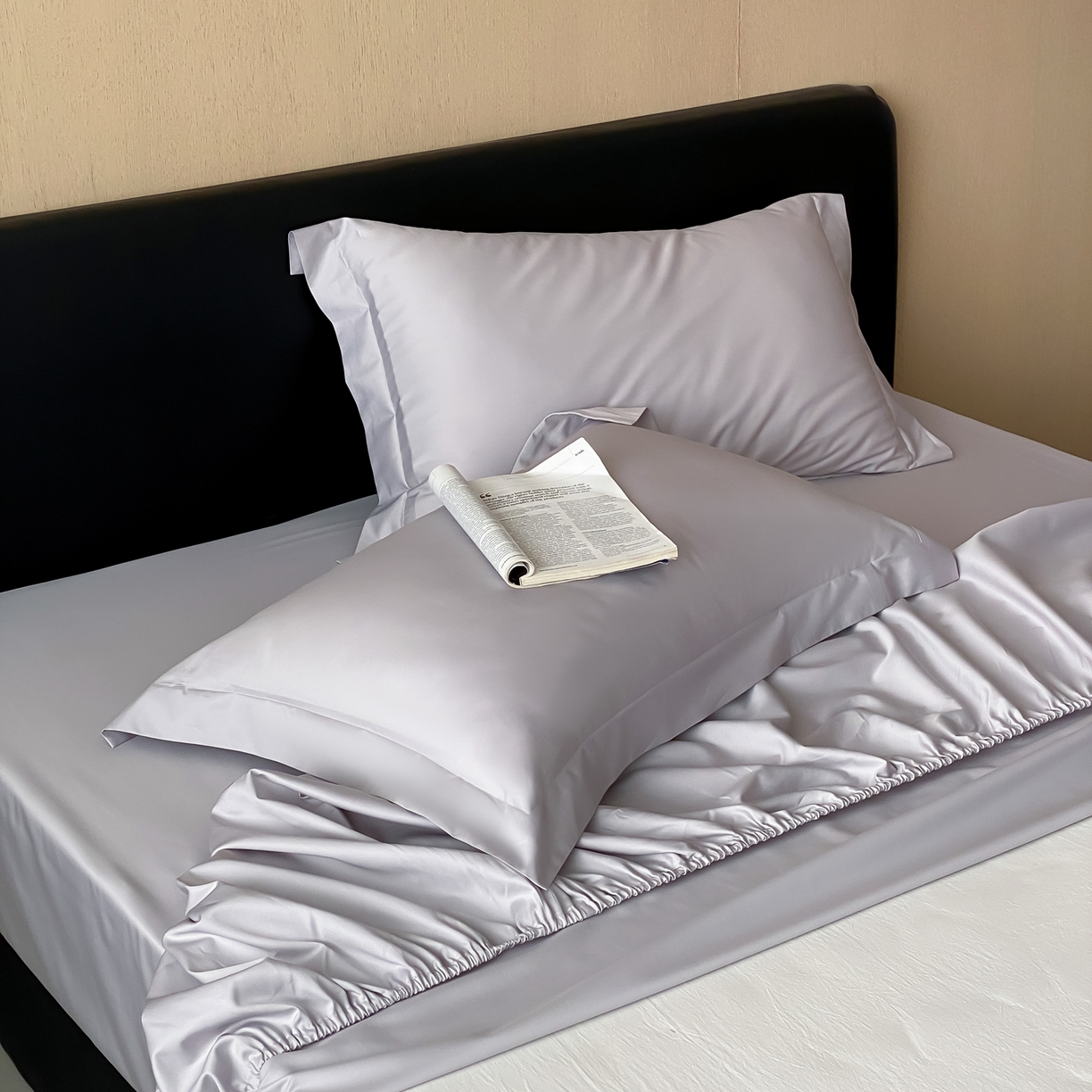 91家纺网 家纺一手货源 找家纺 赫帛 2026新款60支pro加密新疆长绒棉全棉纯棉单床笠床笠单件单品床笠-实拍 藕灰色