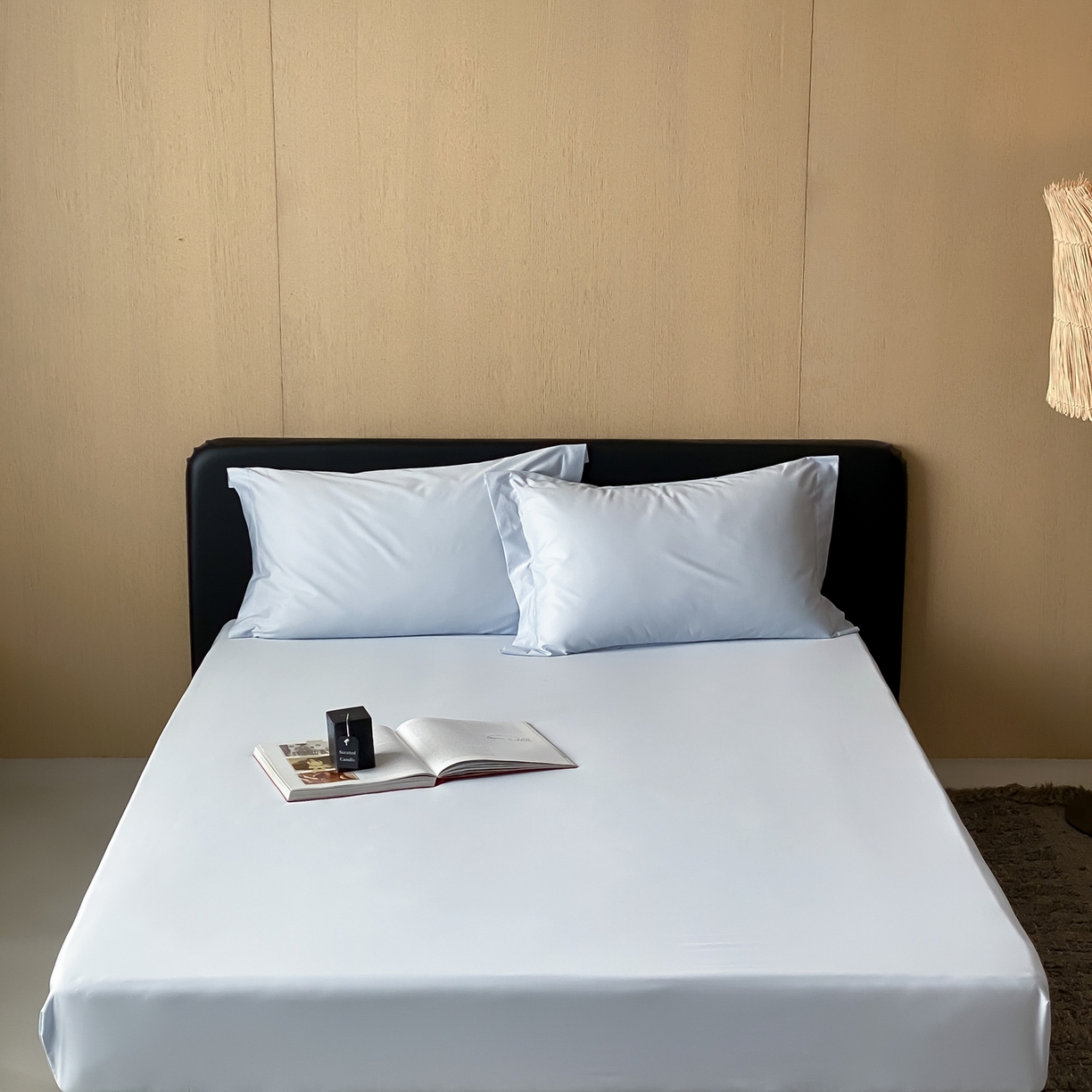 91家纺网 家纺一手货源 找家纺 赫帛 2026新款60支pro加密新疆长绒棉全棉纯棉单床笠床笠单件单品床笠-实拍 婴儿蓝