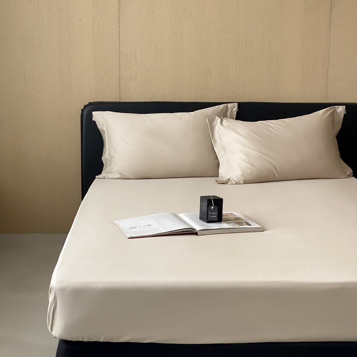 91家纺网 家纺一手货源 找家纺 赫帛 2026新款60支pro加密新疆长绒棉全棉纯棉单床笠床笠单件单品床笠-实拍 浅玉色