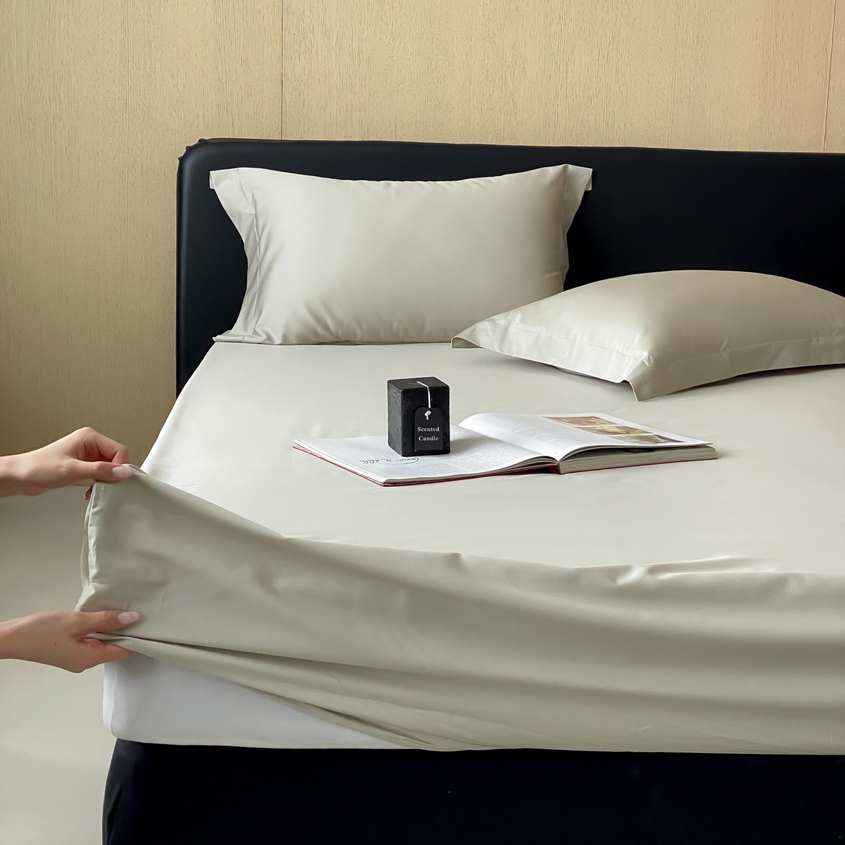 赫帛 2026新款60支pro加密新疆长绒棉全棉纯棉单床笠床笠单件单品床笠-实拍 嫩芽绿