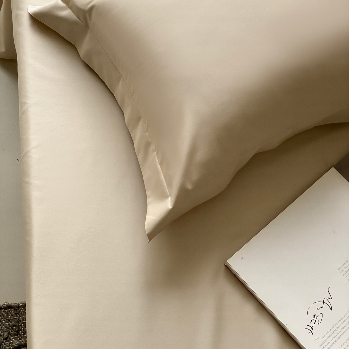 91家纺网 家纺一手货源 找家纺 赫帛 2026新款60支pro加密新疆长绒棉全棉纯棉单枕套枕套单件单品枕套-实拍 浅玉色