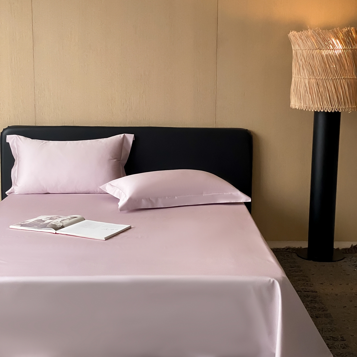 91家纺网 家纺一手货源 找家纺 赫帛 2026新款60支pro加密新疆长绒棉全棉纯棉单枕套枕套单件单品枕套-实拍 淡雅紫