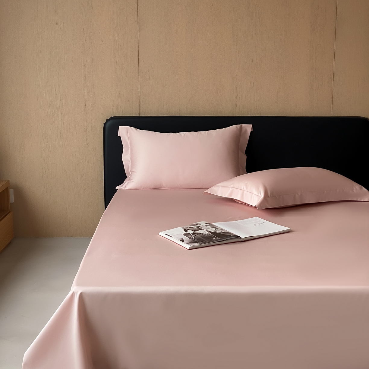 91家纺网 家纺一手货源 找家纺 赫帛 2026新款60支pro加密新疆长绒棉全棉纯棉单枕套枕套单件单品枕套-实拍 蜜桃粉